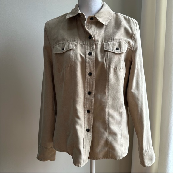 Croft & Barrow‎ Women's Button Up Tan Jacket Size Medium - Picture 1 of 4